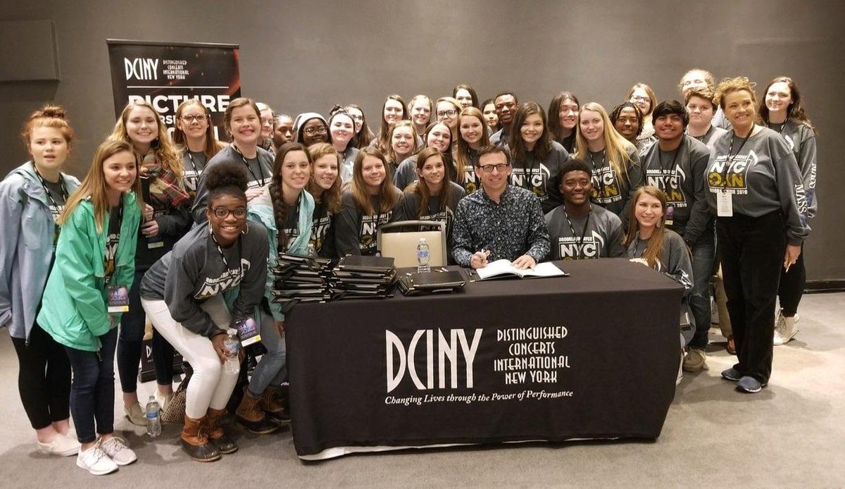 LexingtonTwo's tweet photo. Today's the big day for @BCHSBearcats Honors Choir's performance @LincolnCenter in NYC! Here they are with composer Will Todd, whose piece "Mass in Blue" will be performed today. So excited for these students! @loveSCschools #Lex2pride https://t.co/BEe2NHqizM