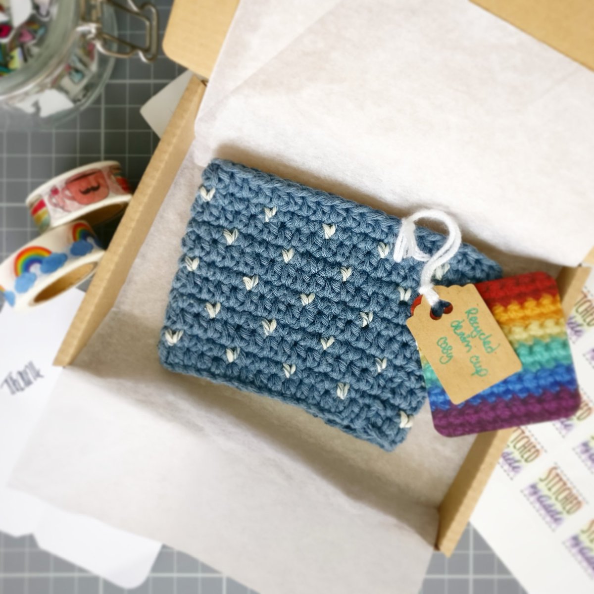 StitchedByAdele's tweet photo. Raw denim with raw cotton hearts, upcycled, sustainable, chemical and dye free, just awesome! Enjoy your coffee and feel smug! Or maybe that's just me?!
@woolandthegang #madeunique #coffee #CoffeeLover #cupcosy #cupsleeve #sustainability #GiftIdeas #etsygifts #etsyshop https://t.co/sqVtd7ETm0