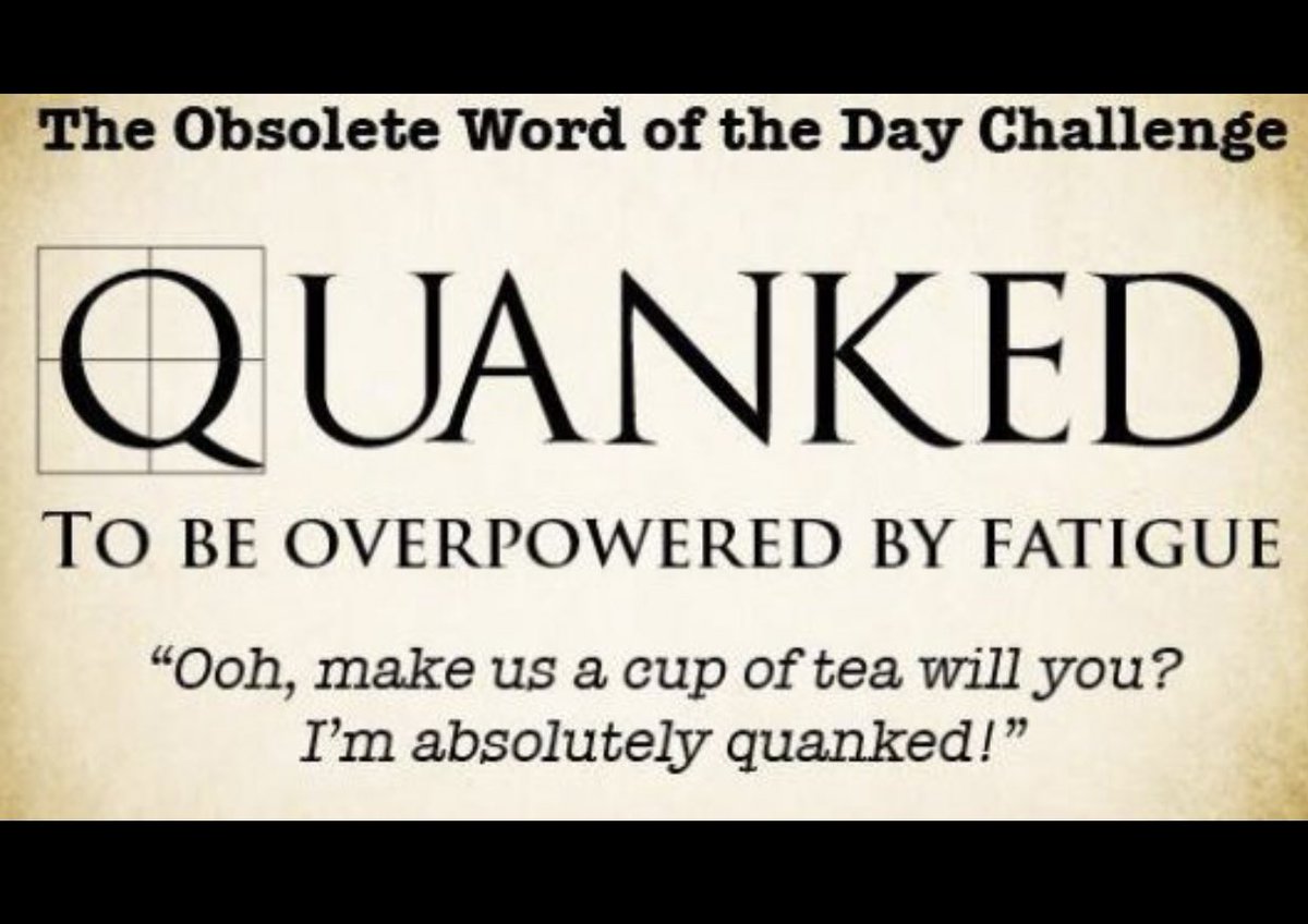 christaleigh78's tweet image. It’s Sunday and I’m #quanked how about you? #writingcommunity let’s bring back obsolete words...
