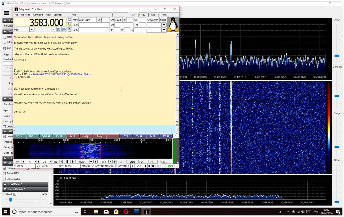 F4ECA's tweet photo. Hum ! il y a déjà du monde sur 3583kHz  , Ready for NBEMS  #Thor22 https://t.co/4ZDqQzrzUN