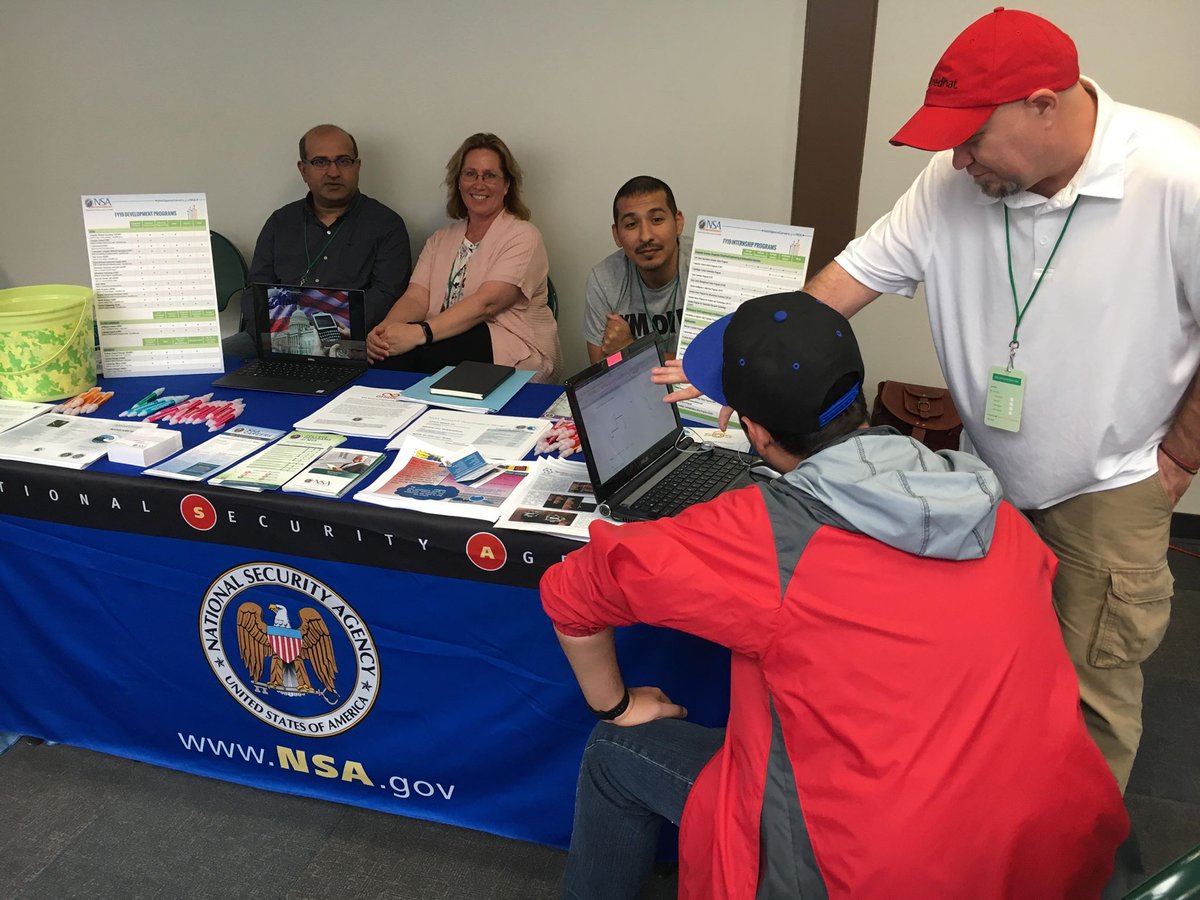 OfficialHackUNT's tweet photo. We are ever thankful to have @NSAGov at #HackUNT19!
Always helpful! https://t.co/bLN6FqoEeg