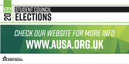 ausatweet's tweet photo. Only week left to submit your manifestos!
Do you want to be involved in AUSA? You can represent your fellow students on various Committees! Nominate yourself now! https://t.co/m2lcDNa1yZ https://t.co/ZzNkxzeTIb