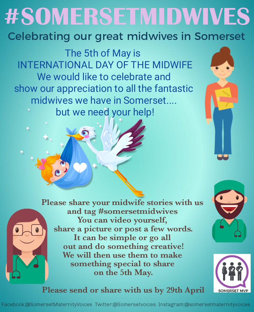 You are always so great at sharing and supporting 💕 please help us to share this so that the wonderful midwives in Somerset get the recognition they deserve ☟#somersetmidwives
@MumsnetSomerset @HWatchSomerset 
<a href="/TT_Together/">Melanie Scott</a> <a href="/CountyGazette/">Somerset County Gazette</a>