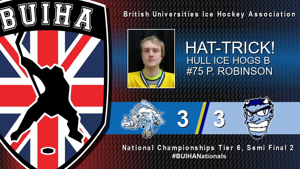 <a href="/BUIHAInfo/">BUIHA</a>

🚨 HAT-TRICK @HUIHC B 🚨

🏠 @HUIHC B 3 - 3 <a href="/ImperialDevils/">Imperial Devils</a> C 🚌

🏅 Peter Robinson
🎓🎓🎓

📋 buiha.org.uk/g/5883

#BUIHANationals