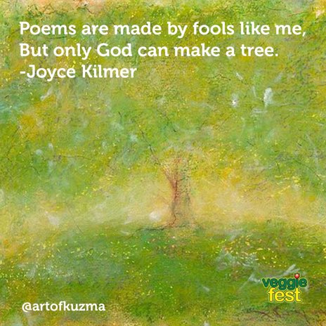 April is #EarthMonth & #PoetryMonth! Poems are made by fools like me, But only God can make a tree. -Kilmer art: @artofkuzma #EarthDay #poetry #art