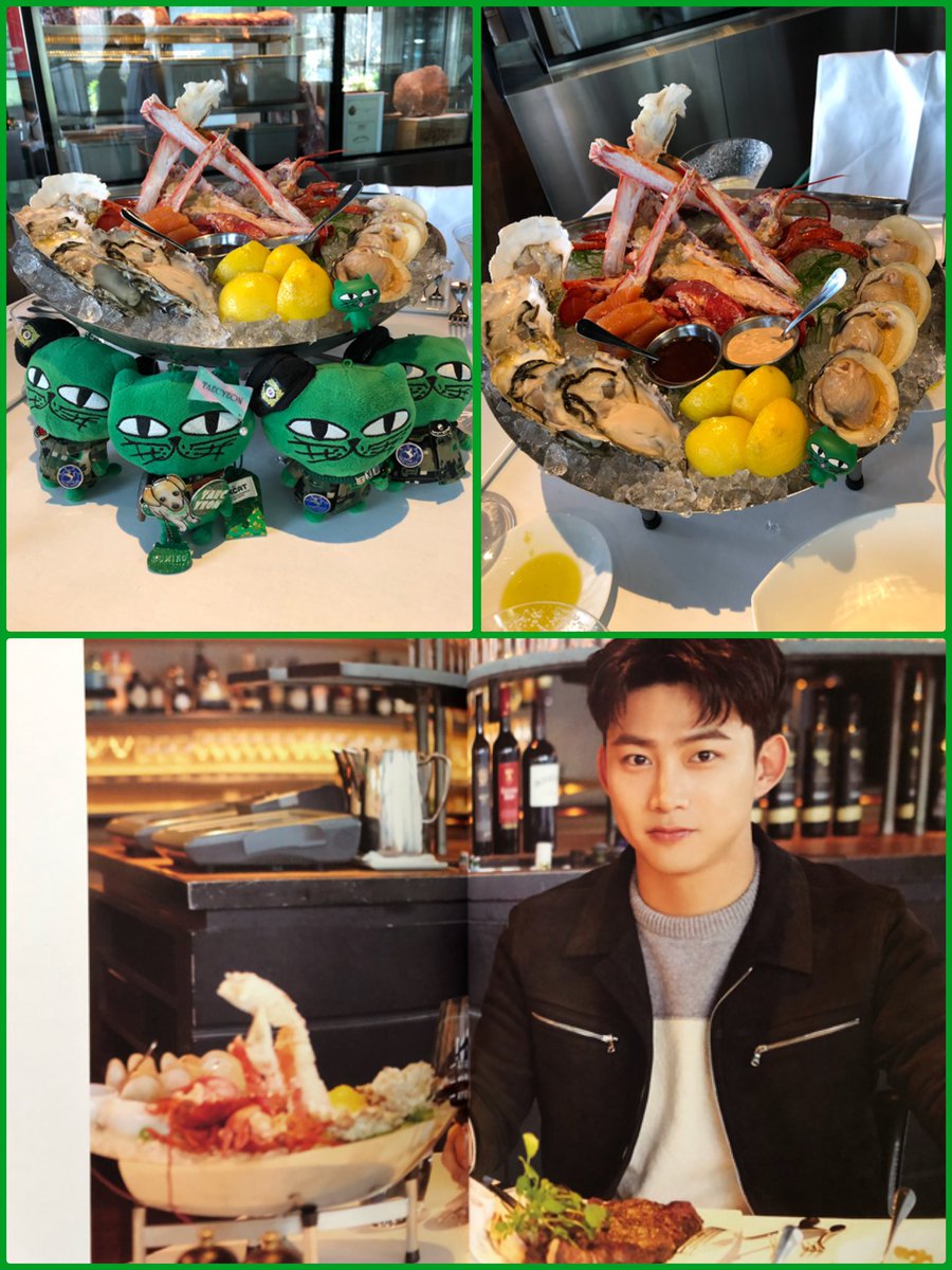 friends_mickey's tweet photo. 初めてRUBY JACK’S 行ってきました!テギョン席でほぼテギョンメニューを4人でシェア😋
シーフードプラッターもお肉もアップルマティーニもどれも美味しくてお腹いっぱい💚💚 SASUGAテギョン💚💚
#RUBYJACKS #六本木
#TAECYEON一人旅 https://t.co/vnbHkQNGap