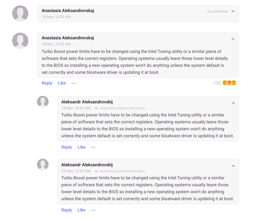 justcommentscom's tweet image. It will be possible to collapse threads if they have many comments for easier reading. #justcomments