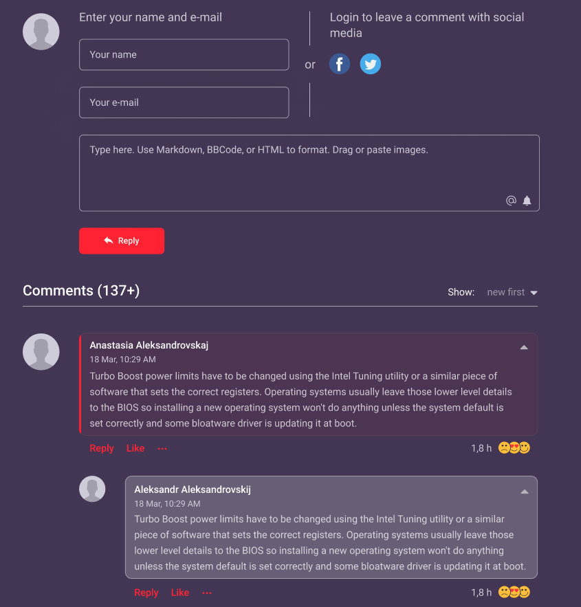 justcommentscom's tweet image. Theming will be easier because there are only 5 colors to define the complete theme. #darkmode #justcomments