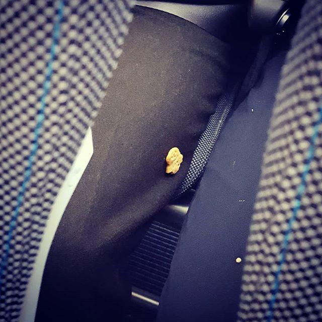 The joys of flying with a toddler: spotted stuck onto the smart trousers of the sleeping passenger behind us on our <a href="/flysas/">flysas</a> flight, one half-eaten gingerbread man... #familytravel #havebabycantravel #toddlertravel #lovetravel bit.ly/2Ie4pgF