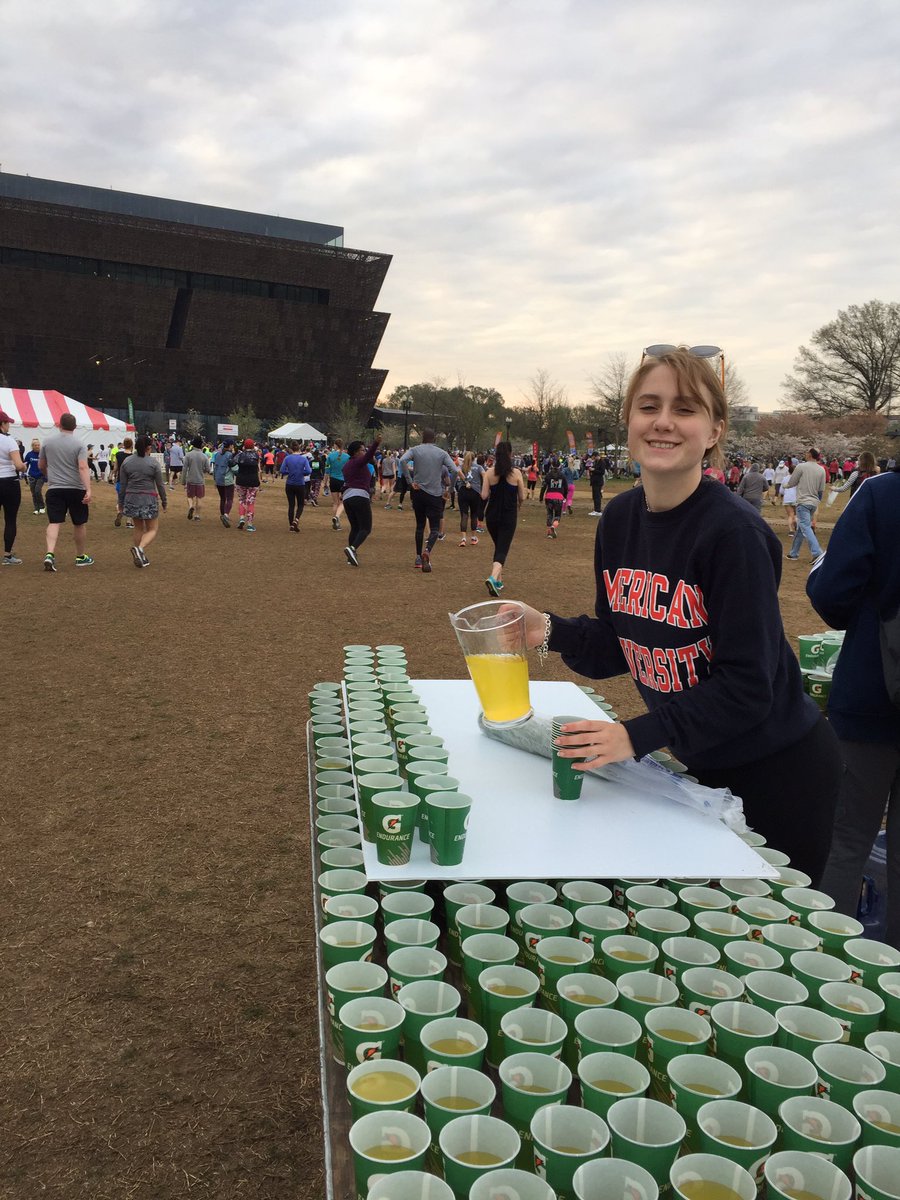 CBRSatAU's tweet photo. We are out here helping thirsty runners at the @CUCB Cherry Blossom Run to benefit Children’s Miracle Network!! 🌸🏃‍♀️🏃‍♂️ https://t.co/7wfNptyUyG