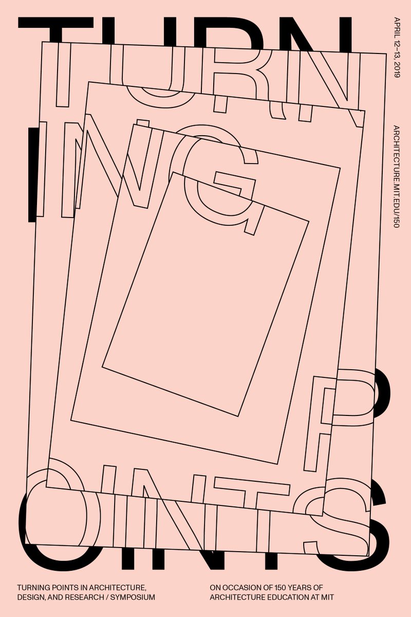 "Turning Points in Architecture, Design, and Research" On April 12-13, 2019, join the <a href="/MITarchitecture/">MIT Architecture</a> community for a symposium to close the year-long celebration of 150 years of architecture education at MIT. mitsha.re/oMTO30nXzfF #mitarch150