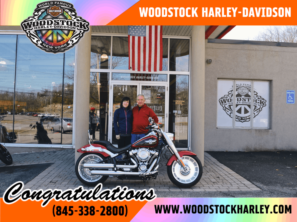 WoodstockHarley's tweet photo. Congratulations to Don and Alyce on your 2018 Fat Boy!
Welcome to the WHD Family! 🏍💨💨
It's a gorgeous day to stop by or call 845-338-2800 to schedule a test ride!
#fatboy #2018harleys #2018fatboy #harleyfatboys #newbike #newbikenewyou #woodstockharley #woodstockharleydavidson https://t.co/oRxNaspxFP