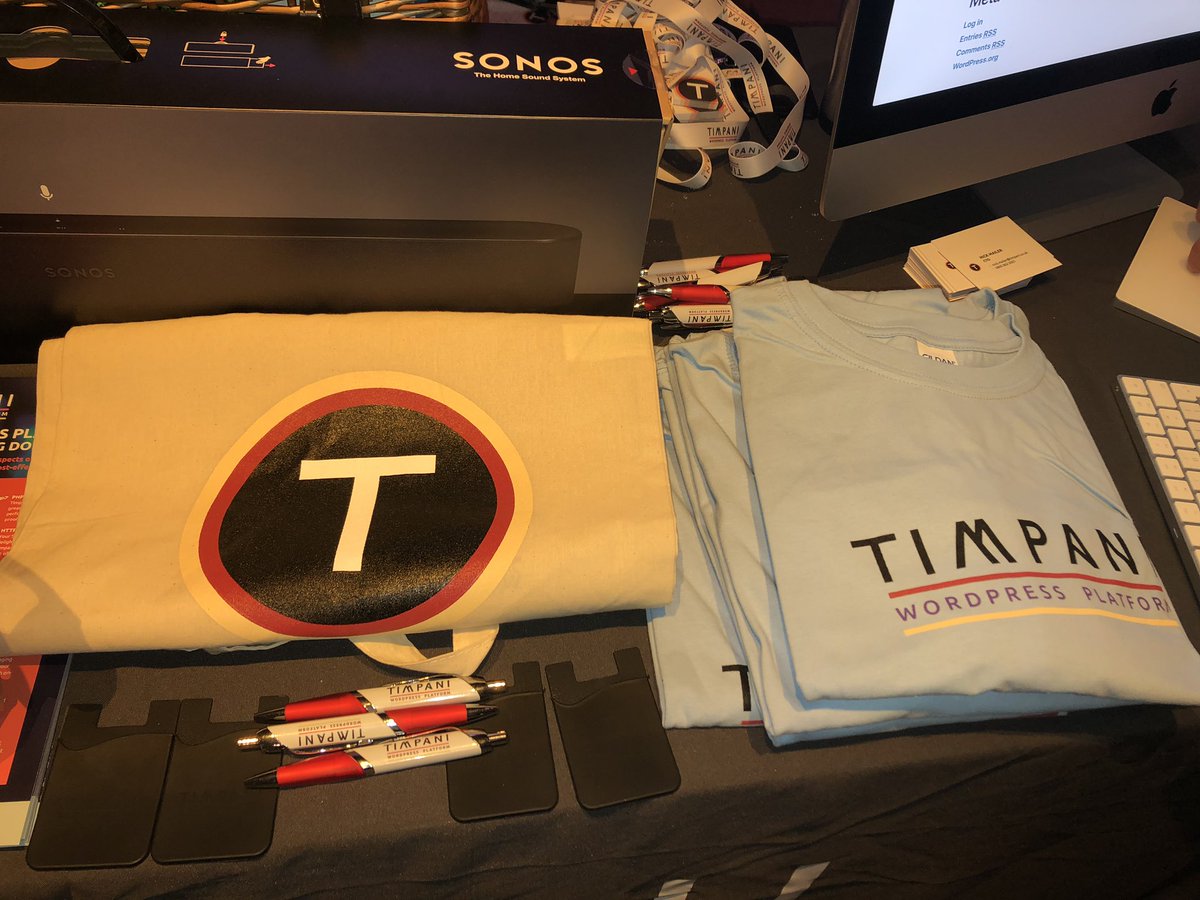 We now have a limited number of <a href="/timpaniWP/">Timpani</a> beautifully high quality totes and tees up for grabs! Come over to the Rocket to get yours!!🚀😁🎉🤪 #WCLDN #WCLDN2019