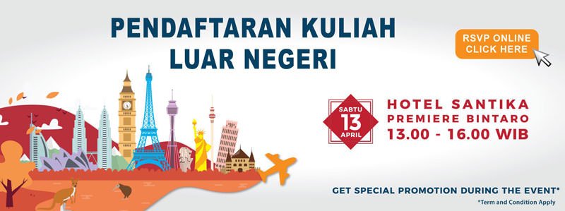 Dapatkan promo tes resmi IELTS saat mengikuti event Hari Pendaftaran Kuliah Luar Negeri 2019 bit.ly/2G2fobj <a href="/icaneducation/">ICAN Education Consultant</a>