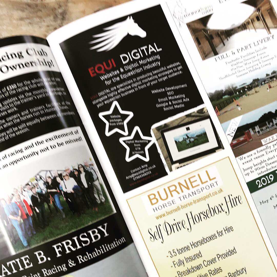 Be sure to pick up the latest copy of Northants Horse Trader from your local stockist! Equi Digital even has an ad in this issue!