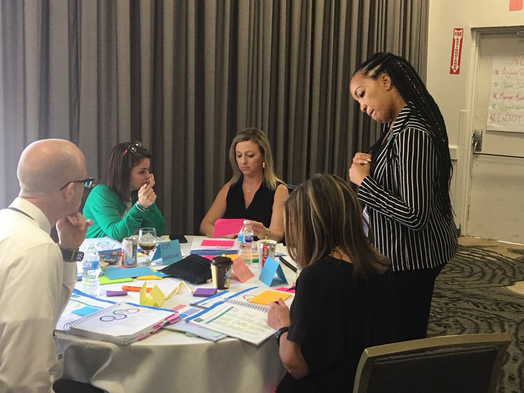 SachseMrMurray's tweet photo. THIS is how you rock an anchor wall! LA’s own Nimat Jones guiding the #PODMarvelUs Quad Squad through unpacking an embedded assessment. #SBNationalFaculty #SpringboardPL #NFI2019 @DougSBoard https://t.co/OtTKKgqK3t