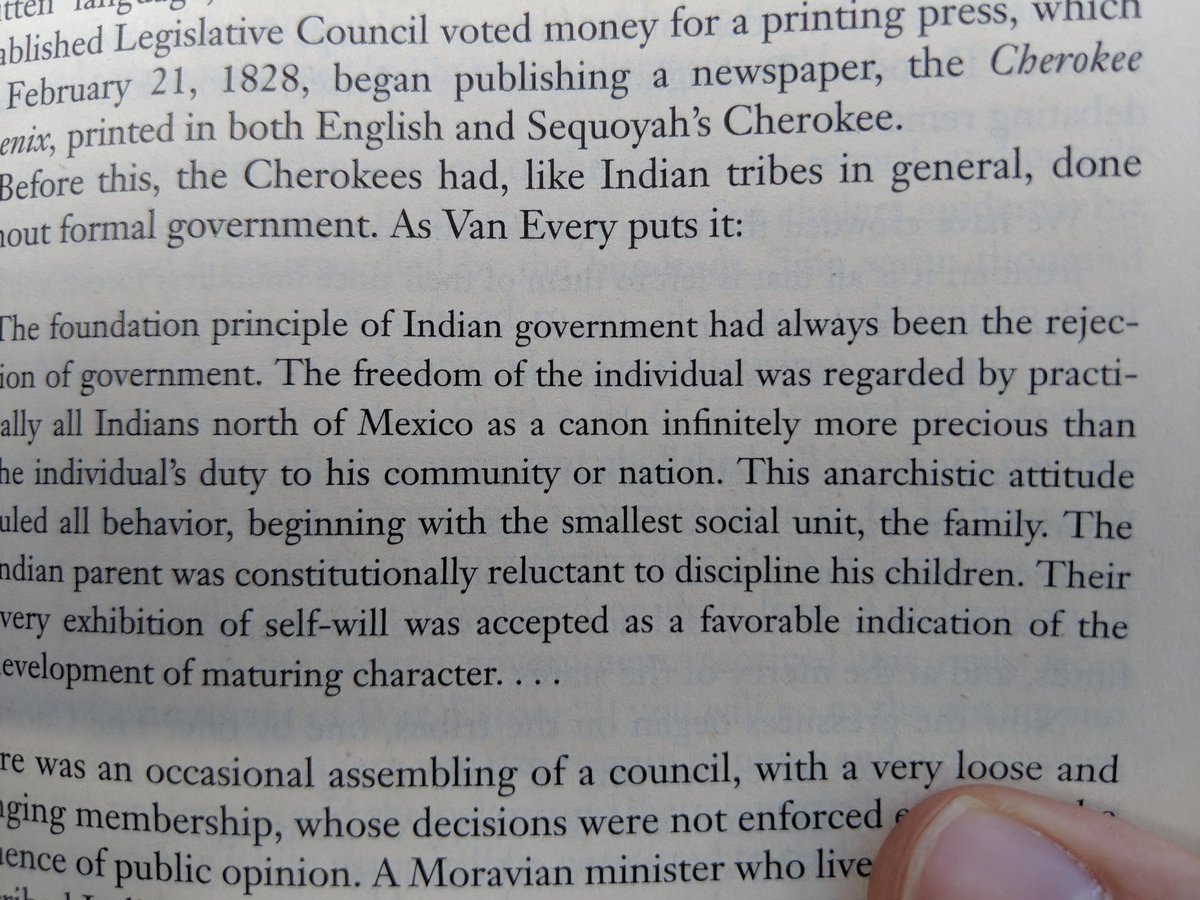 American individualism inherited from their astranged red forefathers, rooted in a form of anarchy deliberately forgotten. (A people's history of the United States)