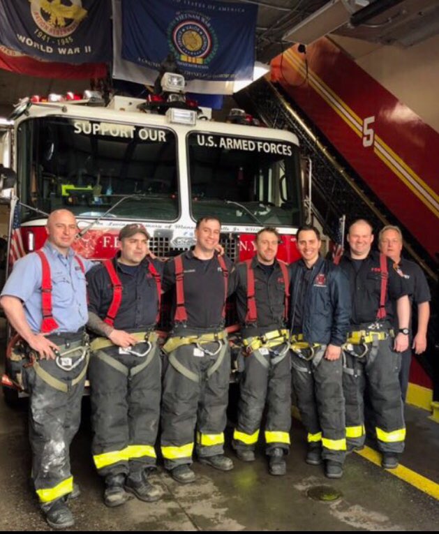 FDNY's tweet image. Great job by #FDNY #Engine5 for reviving an individual in cardiac arrest next door to their firehouse after being alerted by a civilian.