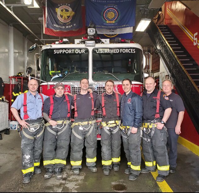 FDNY's tweet image. Great job by #FDNY #Engine5 for reviving an individual in cardiac arrest next door to their firehouse after being alerted by a civilian.