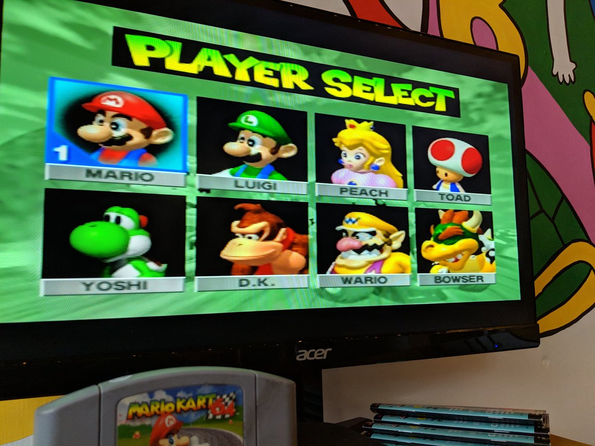 BDiddleys's tweet image. Mario Kart 64 now available! Test your skills, reactions and friendships with the classic. I'm rocking Peach so hands off 👋 #brighton #retrogaming #mario #nintendo #northlaine