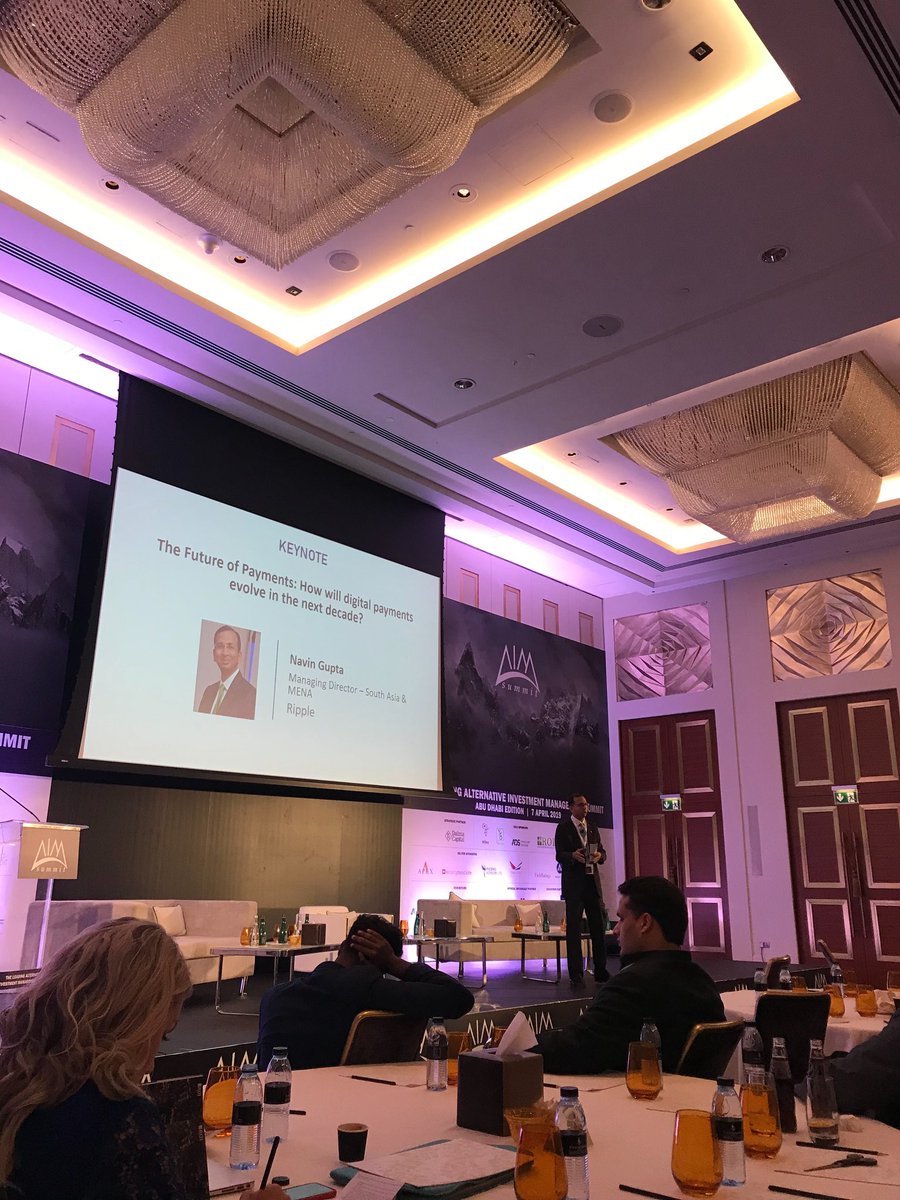 ドバイでリップルのえらい人が講演してるみたい😏