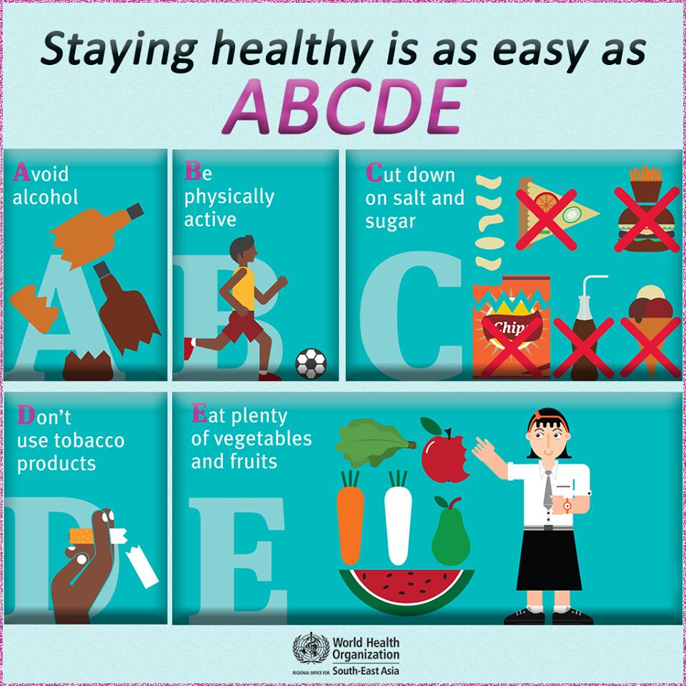 CDFUUG's tweet photo. Today is #WorldHealthDay, stay healthy:
 𝘼void alcohol 🍷
 𝘽e physically active ⚽️
 𝘾ut down on salt &amp; sugar 🍟
 𝘿on't use tobacco 🚭
 𝙀at healthy food 🥗
@SeniorCymo @GorettKomurembe @LOketcho @RonMenta @maisochris @RachelAzitiru @PearlKobu @BANankunda @PamSi1 #HealthForAll https://t.co/v6JgFpfhJS