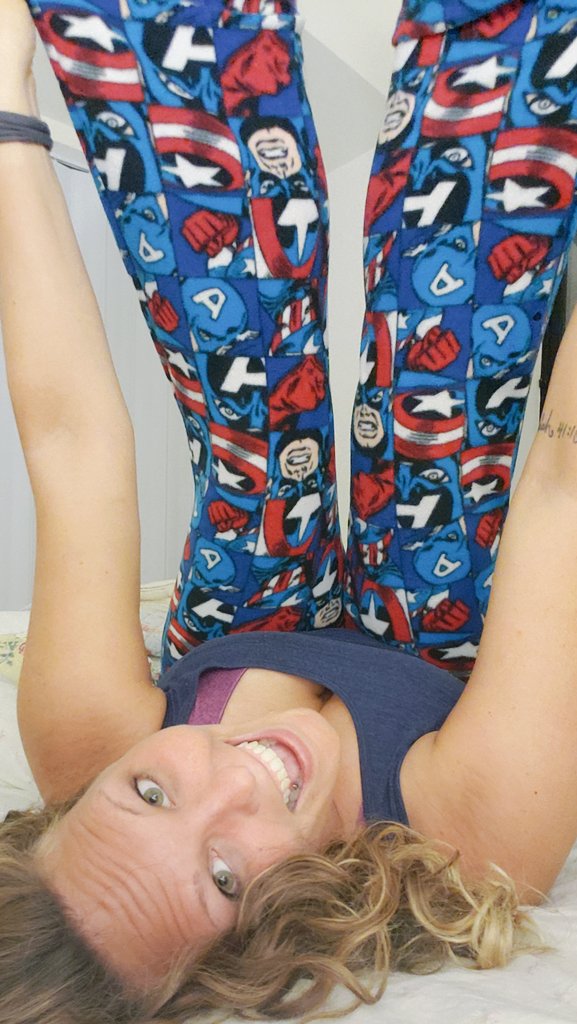 thelizzietea's tweet photo. Day 7: Sunday kind of love your selfie!
Pajama pants rescued from @goodwillcfl
#30DaysofCaptainAmerica
#AvengersEndgame https://t.co/cCN4Nu3WIe