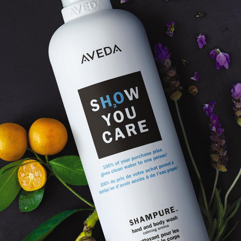 aveda's tweet photo. Have you gotten your bottle of our limited-edition half-litre Shampure Hand &amp; Body Wash? One bottle gives one person clean water. Learn more: https://t.co/ZaX5nTl5kY https://t.co/0hsf2l7aNq