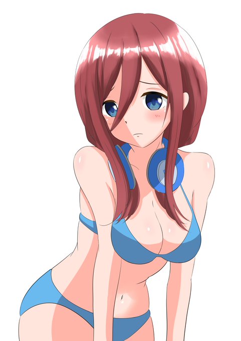 ほむおさんがTwitterに投稿した中野三玖(五等分の花嫁)のイラスト。