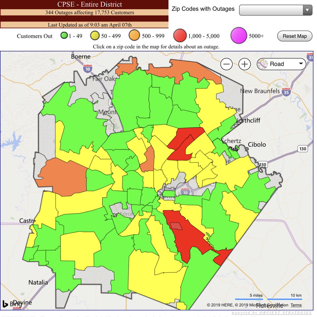 power outage map