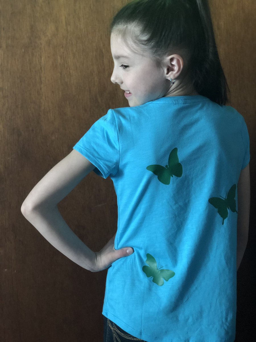NBad_Industries's tweet photo. Modeling has given her butterflies in her stomach #butterflies #nerves #customshirt #customdesign https://t.co/hhECdU5FWe