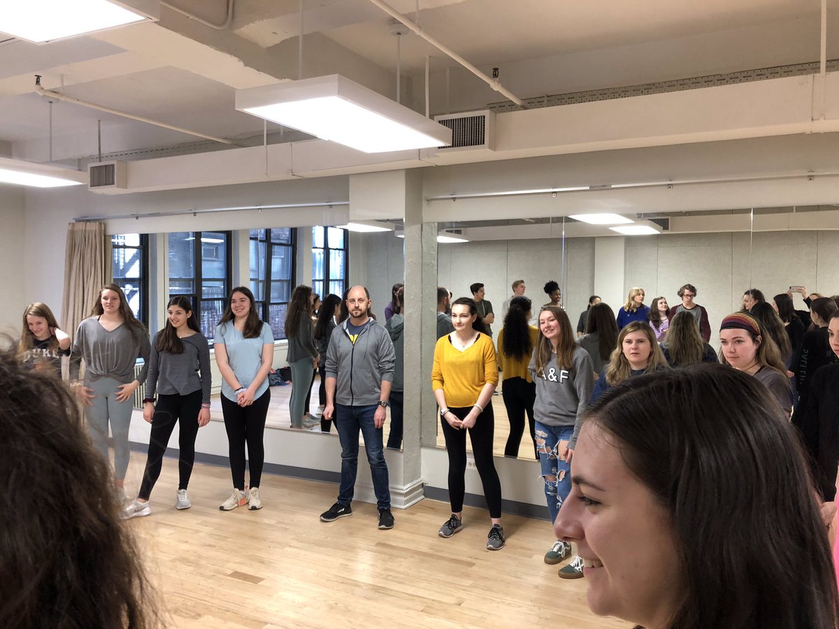 AFHS_Theatre's tweet photo. Improv workshop with @comefromaway cast member! #afhstakesnyc #mirrorfaces https://t.co/iyxKwAervD