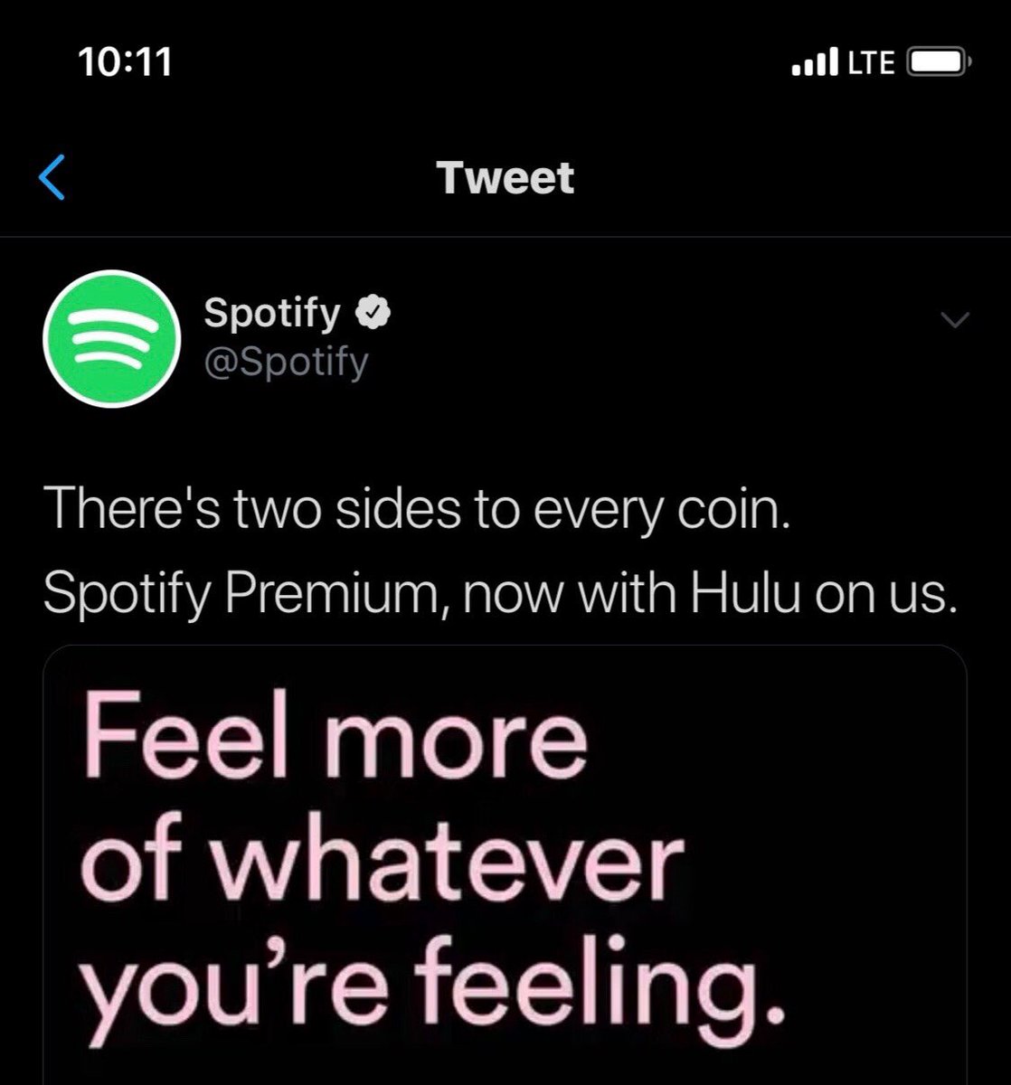 I think Spotify's new slogan sums up our culture's ethos rather succinctly.  It's as if they had hired Philip Rieff as their ad man., image size:1118x1200