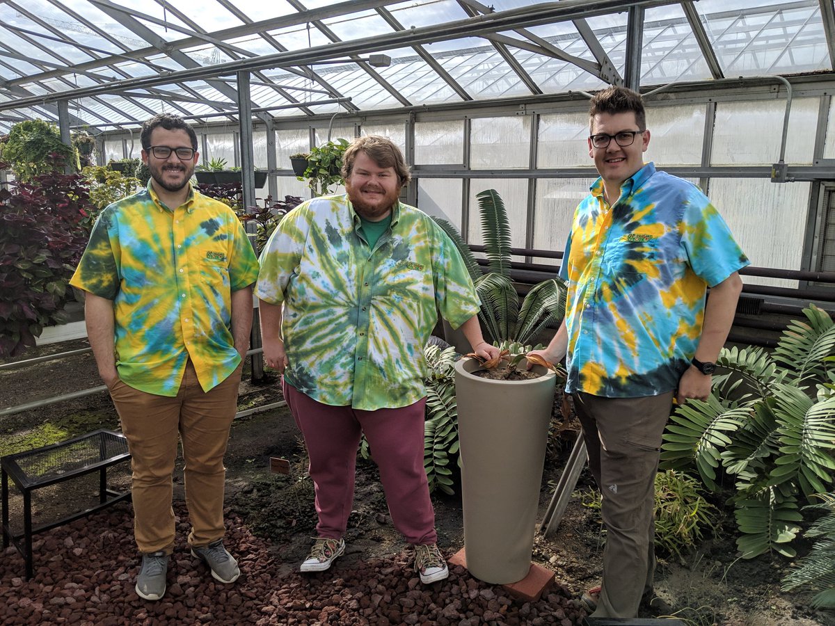 PurdueCPB's tweet photo. Scott McAdam's lab is showing off the Lilly greenhouse collection and teaching about the evolution of land plants for @LifeAtPurdue. #SpringFest. They have welwitschia! Site 12. https://t.co/EMyx5u8zny