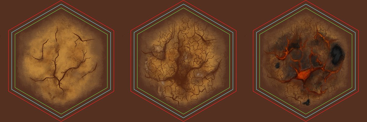 Some initial hex designs for #Proselytize ! #prototyping #screenshotsaturday #tabletop #strategygame #indiegame #gamedesign