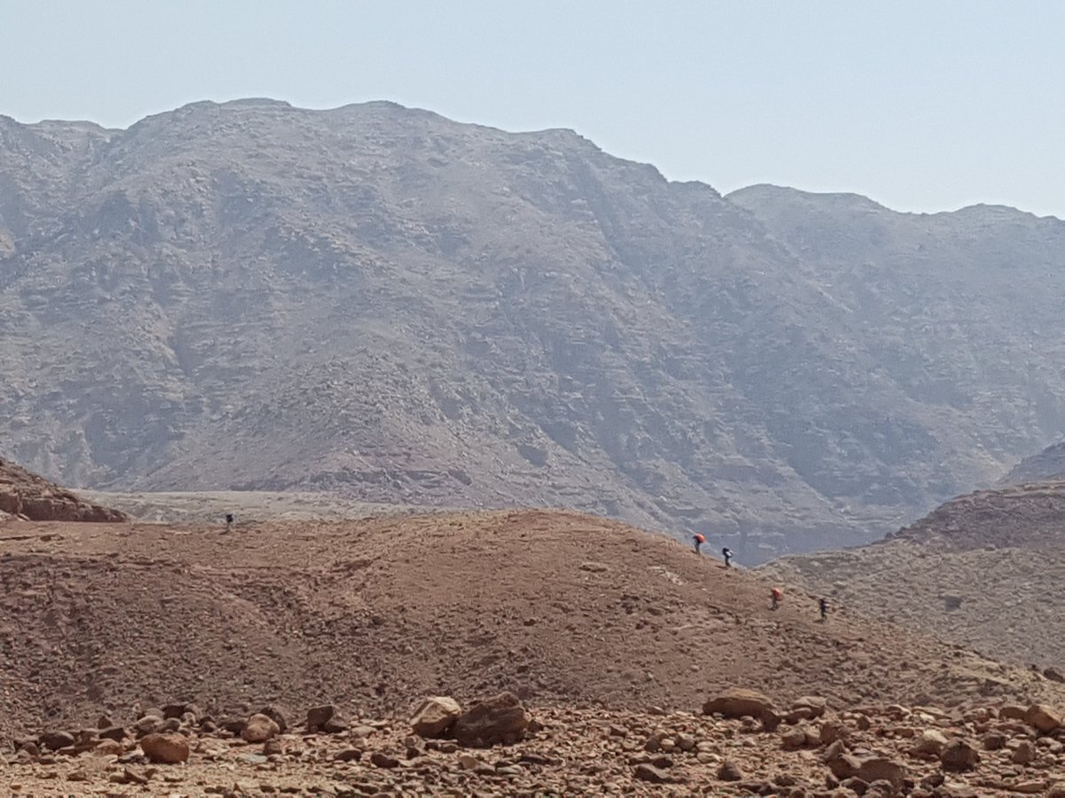 shiragura's tweet photo. Came back yesterday from 10 days in Jordan at the site of Sharara, where I sampled for my #MSCA project #MapDung. These are some of the views from our way into the campsite (5 hours hiking in the mountains with our gear on our backs) and to the site through #WadiHasa. https://t.co/ZADY1xtTN3