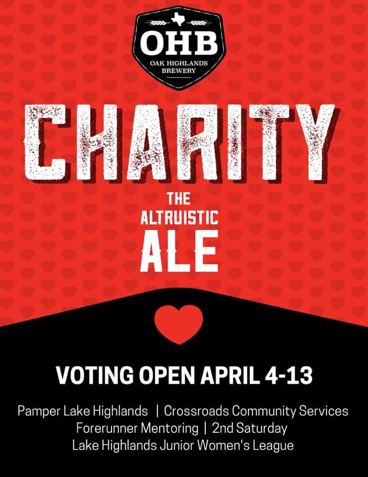 LHJWL is on the ballot for the OHB Charity Ale fundraiser. Order a pint of Charity beer 4/4- 4/13  and you can place a vote for the non-profit of your choice. The non-profit with the most votes by the end of 4/13 will become the next quarters recipient. Vote LHJWL
