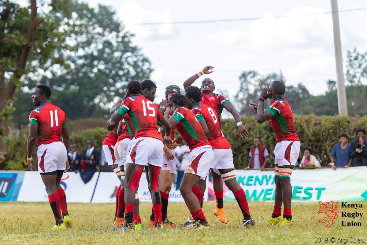 MichKatami's tweet photo. CHAMPIONS!!!!

Well done #CHIPU, the #BarthesCup2019 WINNERS!! Beat Namibia 21-18

Chipu will represent #Kenya at the 2019 World Rugby Under 20 Trophy in Brazil from 9 July – 21 July 2019.. (Photos/  @ArigiObiero ) https://t.co/8idmPVE8Mw