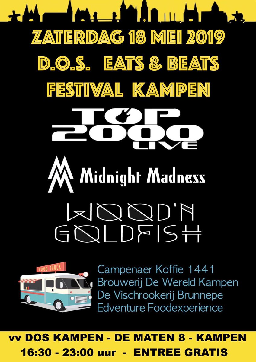 Zet vast in je agenda: zaterdag 18 mei! Dan is er namelijk het eerste DOS Eats &amp; Beats Festival. Na afloop van de wedstrijd tegen FC Zutphen gaat het ‘los’ op sportpark De Maten. Lees hier alle info: doskampen.nl/index.php?mact…