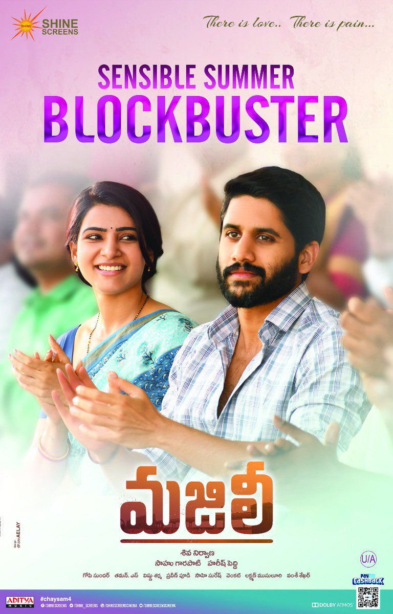 NameIsBoni's tweet photo. Very very Happy for #Majili.. #Blockbustercouple #ChaySam aging showing there magic in theater #BlockbusterMajili.. https://t.co/CgaIbAMvTn