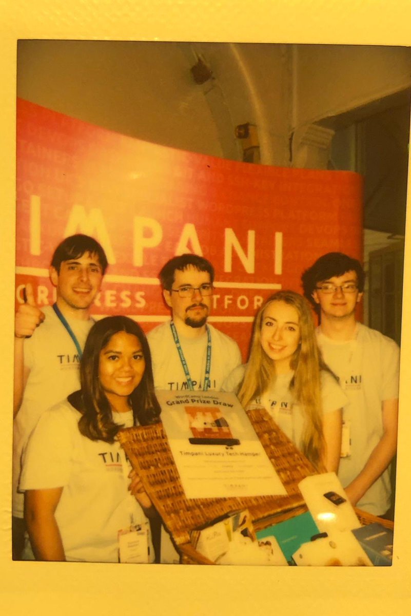 The <a href="/timpaniWP/">Timpani</a> team had an amazing <a href="/WordCampLondon/">WordCamp London</a> experience! So many really stimulating talks and great discussions; amazing 2 days! Looking forward to next year already! 😊#WCLDN #WCLDN2019