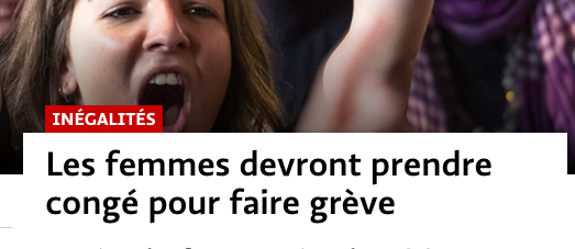 wieselT's tweet photo. Les femmes qui veulent se joindre à la grève du 14 juin, dont le but est de paralyser le pays pour montrer l'importance des femmes dans l'économie et dénoncer les inégalités, devront avertir et prendre congé pour pas trop déstabiliser l'économie. Tellement suisse. https://t.co/9Zm7Fw5aR5