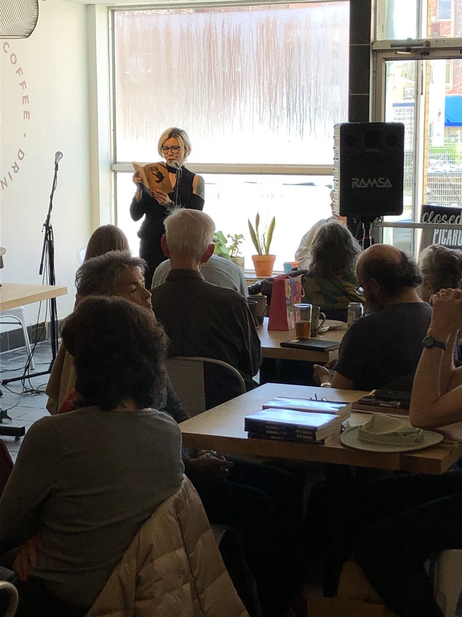 Reading and signing and cawing up a storm at The Tipsy Muse in Fredericton! @goose_lane @westminsterbks