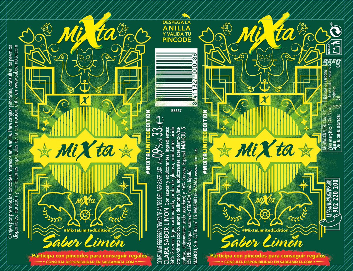 carlos_bg99's tweet photo. Propuestas para las nuevas latas #MixtaLimitedEdition  de @mixta_es para el verano 🍻🍋 Espero que os gusten!! 🕺🏻💃🏻🥳🌅 https://t.co/JIMFVk8pUw