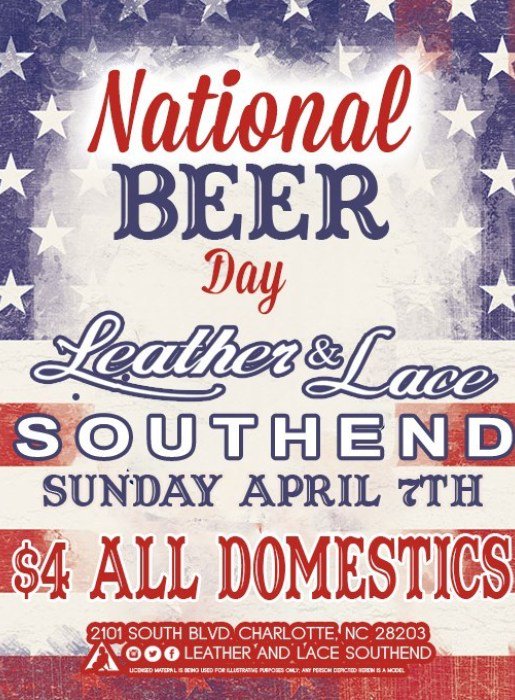 MALSouthEnd's tweet photo. Celebrate one of our favorite things, BEER, with the friendliest girls in Charlotte!  $4 Domestics only at Leather and Lace South.  Doors 6PM! https://t.co/q70Qajm6fK