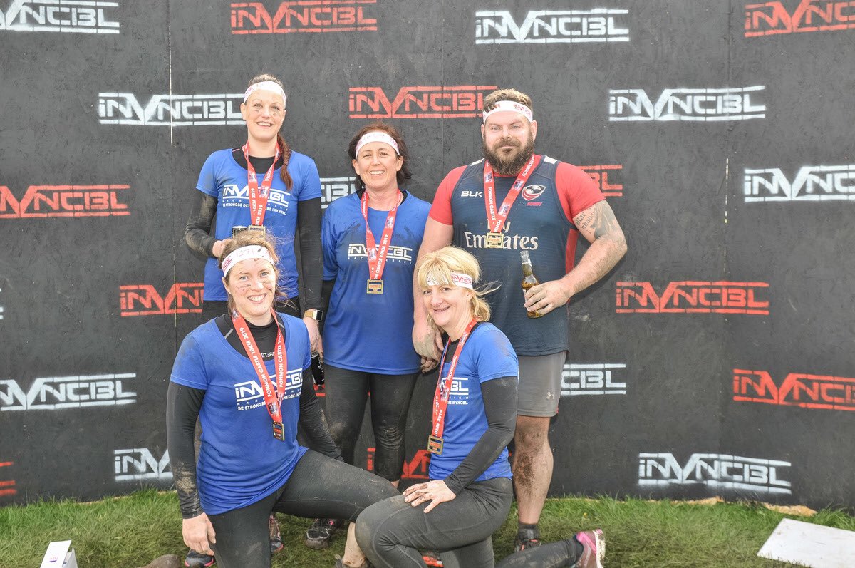 RuthSadlier's tweet photo. Amazing day @Fonmoncastle @BeInvncbl Go Team Swamp Monsters! #iaminvncbl #mud https://t.co/8wJoqgs4z4