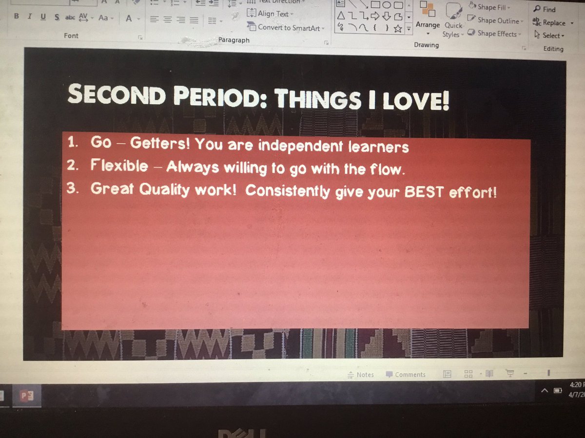 Davis6thMs's tweet photo. Tomorrow each class will talk briefly what I love about them and what improvement I would love to see before seventh grade. I realized how different each of my classes are! https://t.co/jWY4B0k0hH