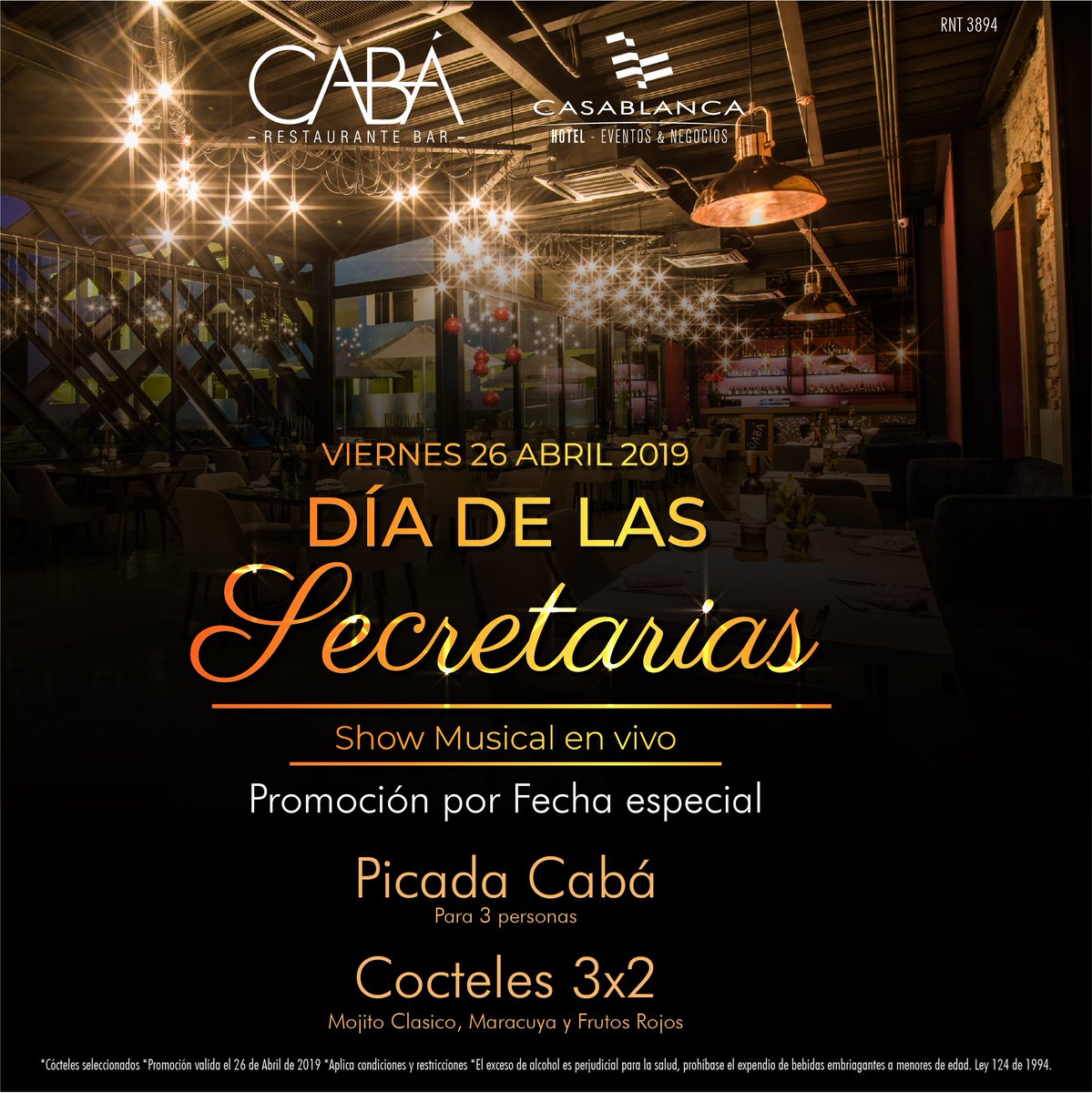 Se acerca una fecha muy especial 😉 y no podemos dejar pasar inadvertida, celebra el día de la secretaria👩💻 en el #RestauranteCabá del Hotel CasaBlanca. Reservas: 5821600 Ext 1905-1906 https://t.co/GNDuFF6S3x