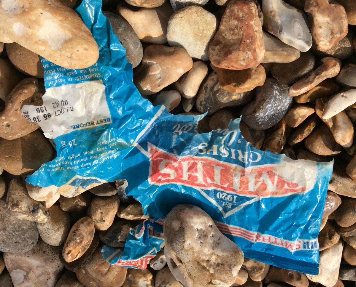 Found on #Southsea beach yesterday at the #bigspringbeachclean and is older than many of those helping on the day! Over 24 years old and still readable, breaking down and causing harm.  Take your litter home with you folks, it doesn't magically disappear
#plasticfreecommunities