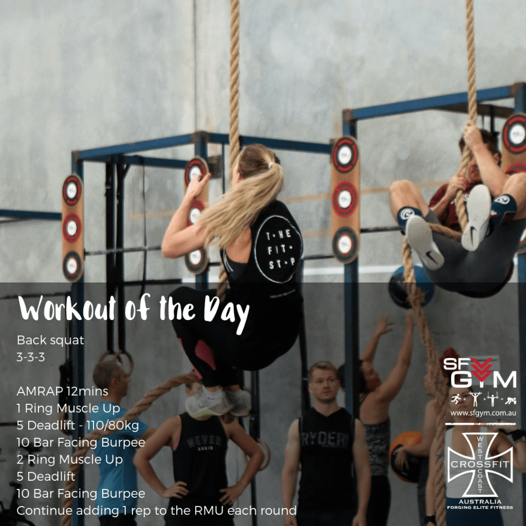 Workout of the Day, Monday 8th April 2019 sfgym.com.au/workout-of-the…